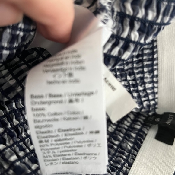 J Crew Smocked Gingham Midi Skirt, Size 16 - Picture 7 of 8